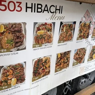 a menu for a restaurant