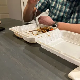 Somebody swiped my plate and finished my veggies!!