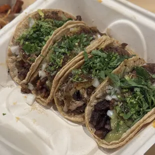 All four meats tacos. Carnitas is bomb.