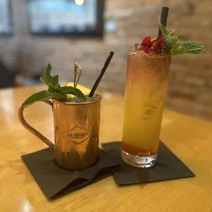 WASABI-PINEAPPLE MULE &amp; BURSTING SUNRISE