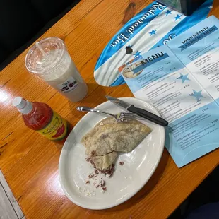 a plate of food on a table