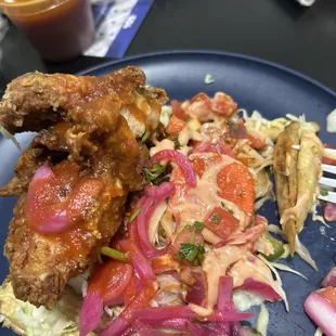 Pollo Frito con tajadas