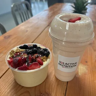 Tropical Smoothie &amp; Orange Protein Bowl.