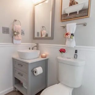 Pristine bathroom clean