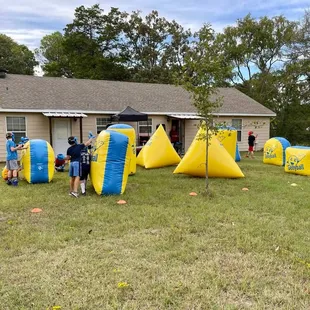 We Provide &amp; Setup Blow up Bunkers, To Make The Experience More fun.