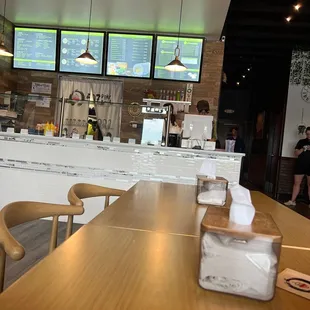 a view of the counter area