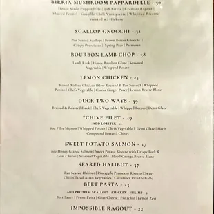 2024 menu