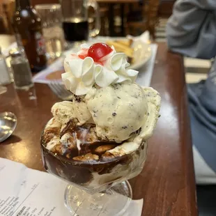 an ice cream sundae