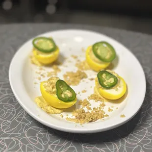 Jalape-o Popper-Deviled Eggs