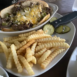 Philly cheese steak sandwich