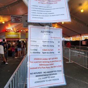 May 2023 prices and hours