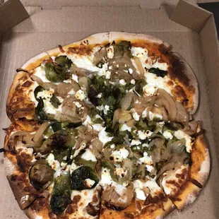 Brussel sprout pizza