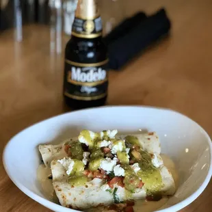 Kale, black bean and quinoa enchiladas special