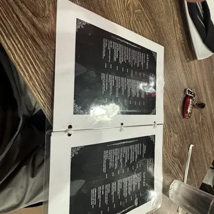 menus