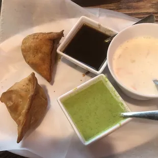 Samosa (3 in order) with 3 sauces