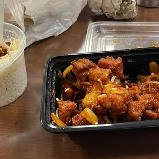 chicken 65 with some rice