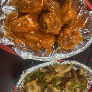 spicy jamaican and honey jalapeño wings