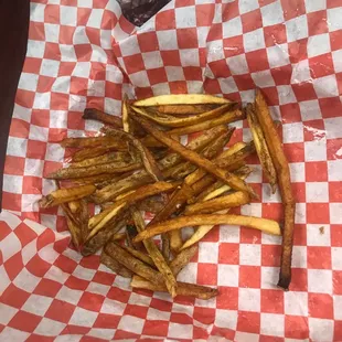 Cooked twice hard fries!