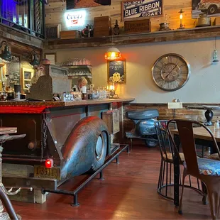 Inside the restaurant.