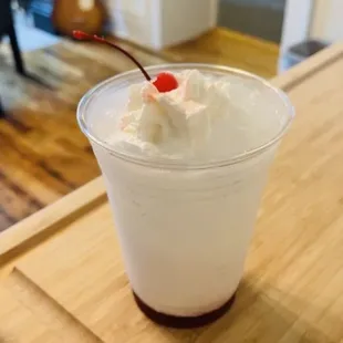 Strawberry Italian cream soda