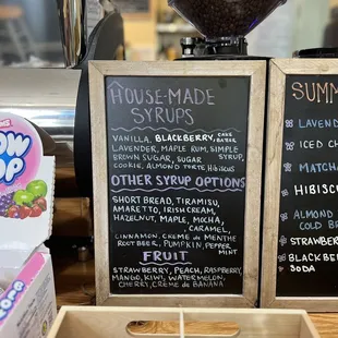 Syrups! Made in house!