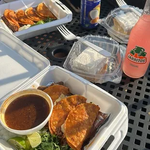 barria tacos with tres leches and guava drink