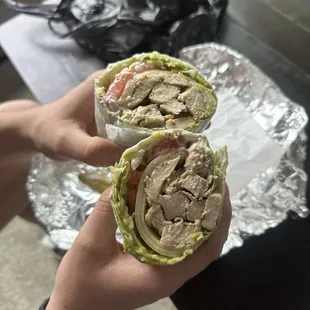 Grilled chicken wrap