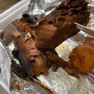 This is supposed to be brisket. Super dry and tough.