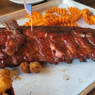 Full rack of pork ribs
