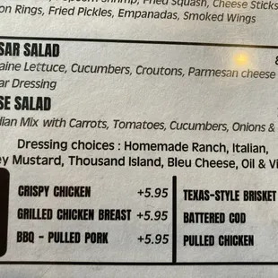 a close up of a menu