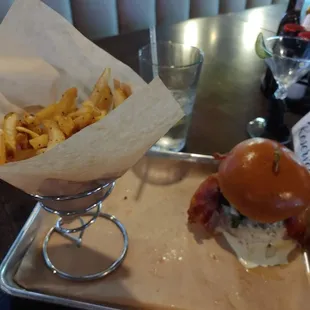 El Guapo Burger with regular fries