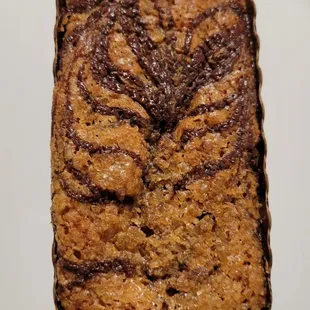 GF Chocolate Banana Bread, Mini Loaf from Cake Monkey Bakery - Smaller than the size of your hand. Small and perfect size! Really good too!