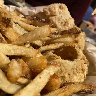 FRIES &amp; RINGS - some of the best I&apos;ve had in this town.