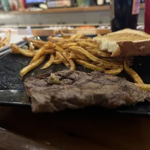 The steak was maybe 1/2&quot; thick.