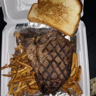 T T- Bone Steak with double French Fries