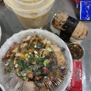 Iced Coffee Chicken Bowl Spam Musubi