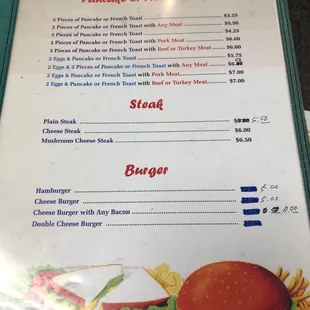 burgers, menu