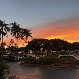 Beautiful sunset view after an early dinner at 53 By The Sea!