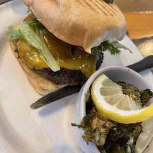 Bacon Jam Burger with Brussel Sprouts (appetizer style)