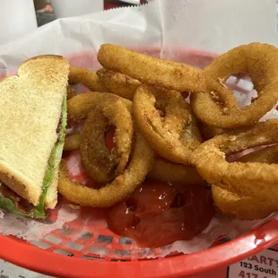 BLT with onion rings