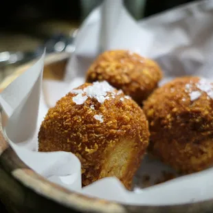 Tomato and basil rice croquette