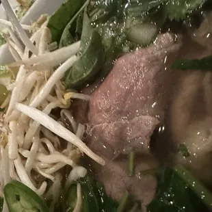 Pho Tai Gau .. beef round steak and fatty brisket