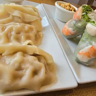 Shrimp/Pork Summer Rolls and Dumplings