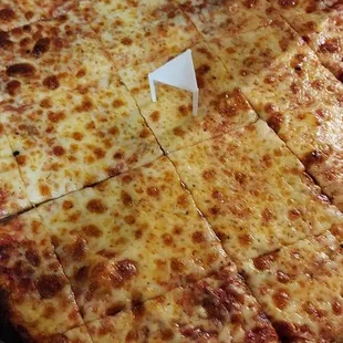 A burned cheese only pizza.  We ordered a loaded with everything but anchovies.  They would not honor the order or refund the $56.00.