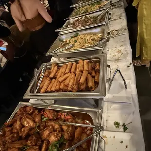 Large group dinner banquet