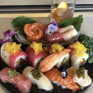 Assorted sushi platter