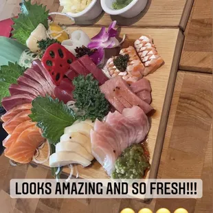 Assorted sashimi