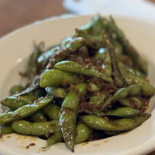 Spicy Garlic Edamame