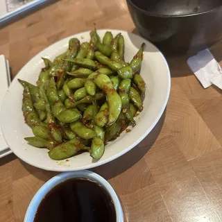 Spicy Garlic Edamame