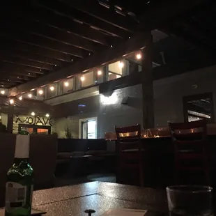 Open patio bar with comfy couches !